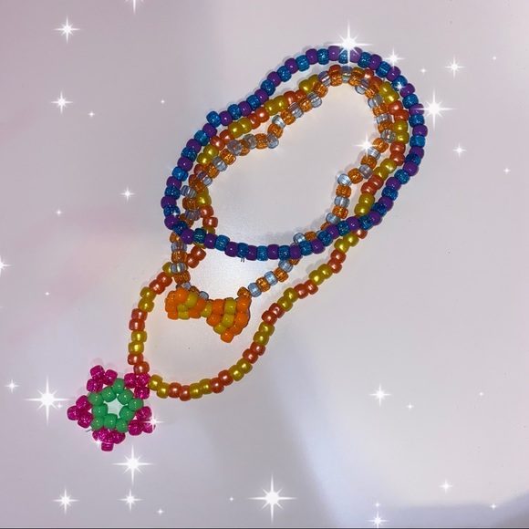 Scene kid kandi necklace lot - Picture 1 of 5